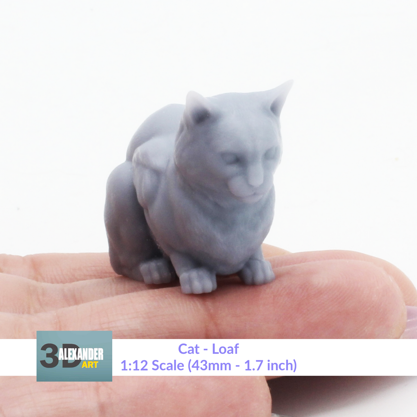 1:12 scale Cat Loaf - 1:12 Scale Miniature for miniature — handmade resin scale model by The Scale Grail
