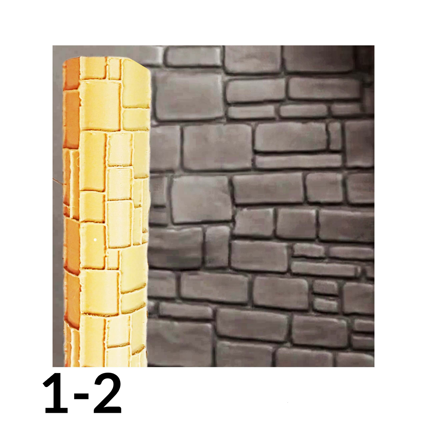 Cobblestone Texture Roller, 4 Inches Tall, Clay texture roller Seamless Design art craft diorama STL Loot Factory (Set 1)