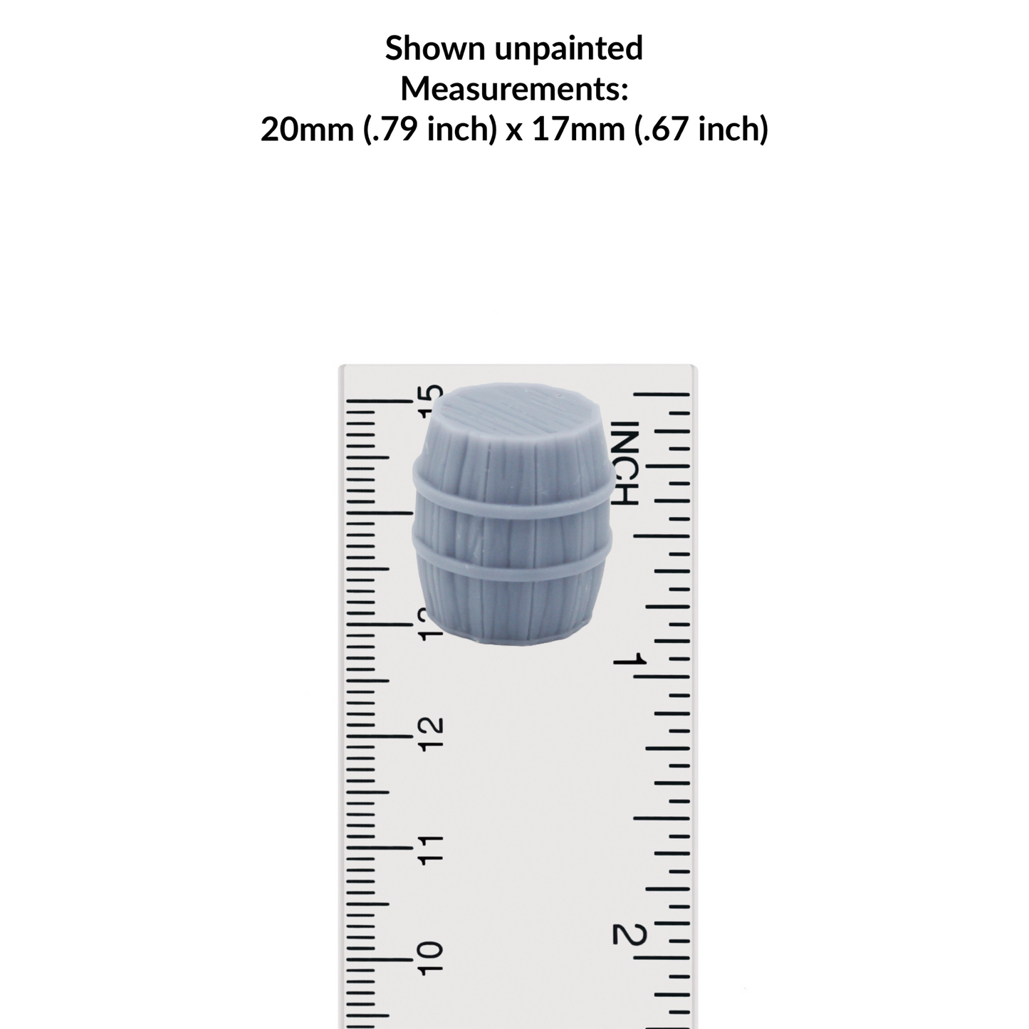 Barrels 1:48 scale 28mm or 32mm ttrpg accessories dollhouse and diorama by New Leaf 3D (5 barrels)