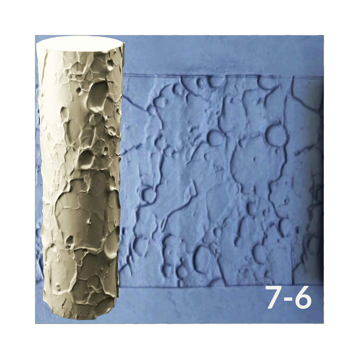 Cobblestone and Tile Texture Roller, 4 Inches Tall, Clay texture roller Seamless Design art craft diorama STL Loot Factory (Set 7)