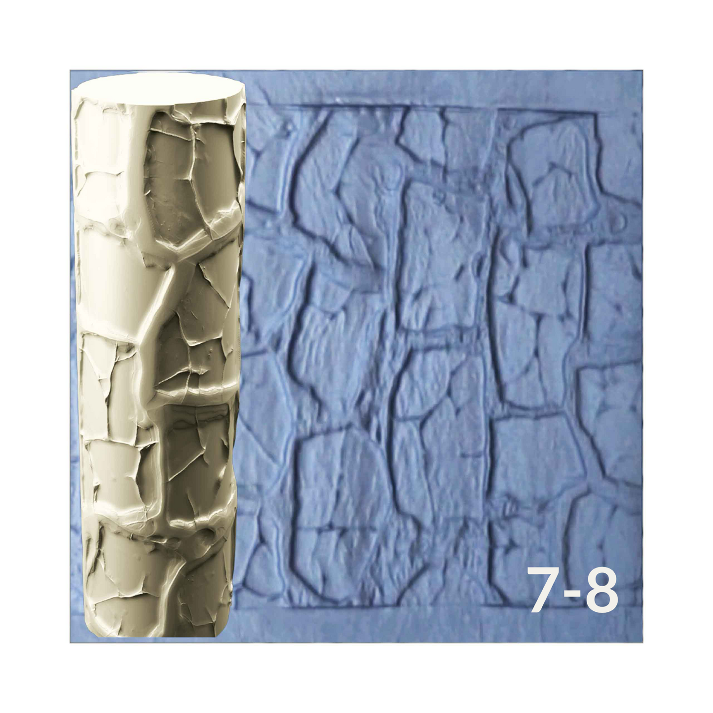 Cobblestone and Tile Texture Roller, 4 Inches Tall, Clay texture roller Seamless Design art craft diorama STL Loot Factory (Set 7)