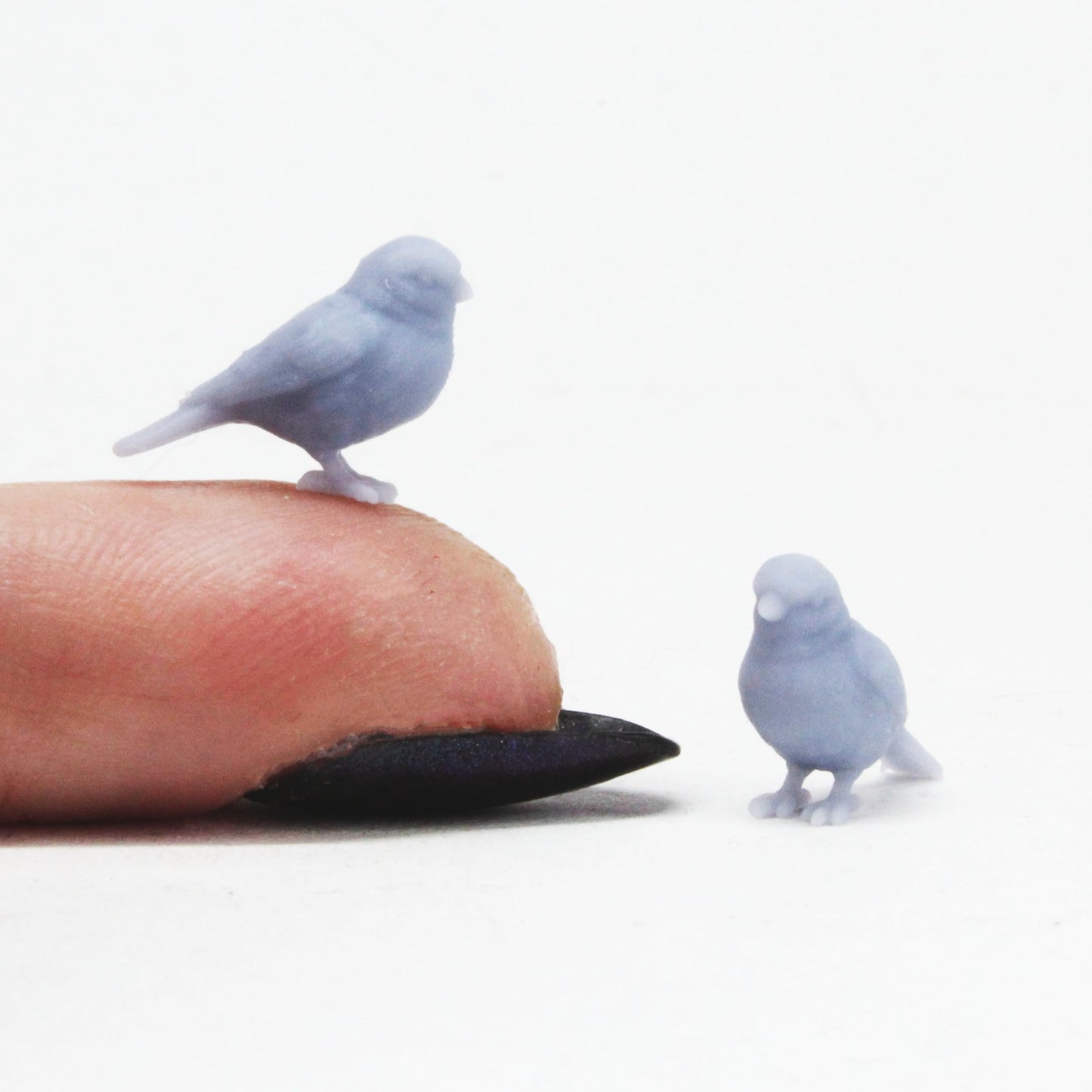 Miniature sparrow bird Figurines 1:12 Scale woodland garden Mini for Dollhouse, Diorama, Art Craft Supplies by Alexander Kuzmenko - 2 birds
