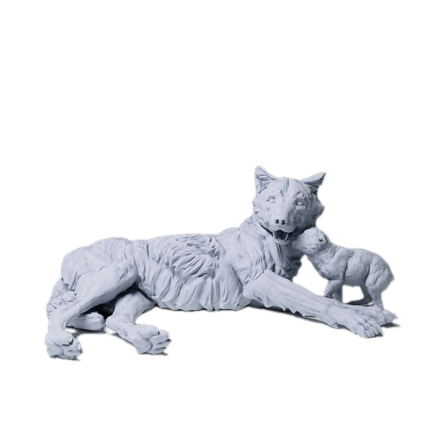 Mongolian Wolf and Pup | Animal Den Miniatures