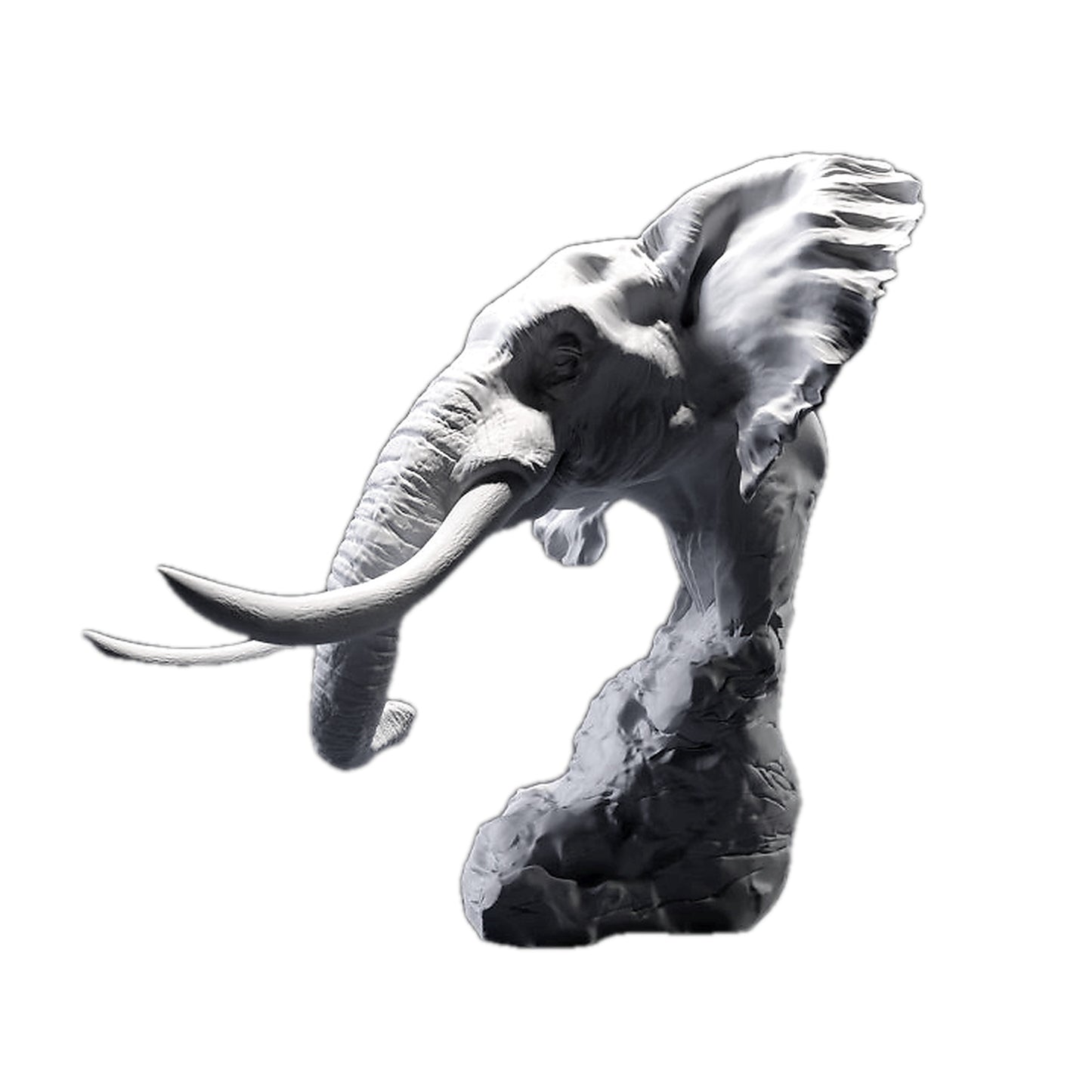 African Bush Elephant Bust | Animal Den Miniatures
