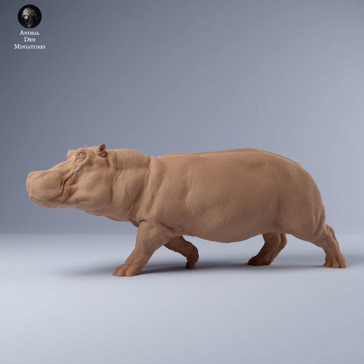 Hippo - 28mm and 32mm Scale miniature for tabletop games by Animal Den Miniatures (1 animal)