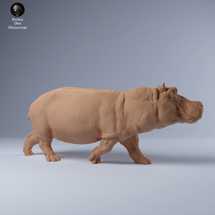 Hippo - 28mm and 32mm Scale miniature for tabletop games by Animal Den Miniatures (1 animal)