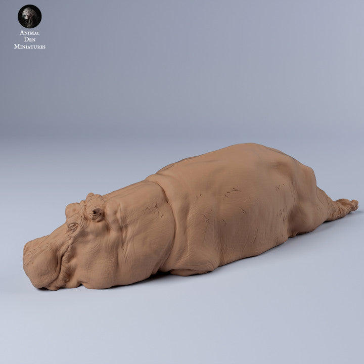 Hippo - 28mm and 32mm Scale miniature for tabletop games by Animal Den Miniatures (1 animal)