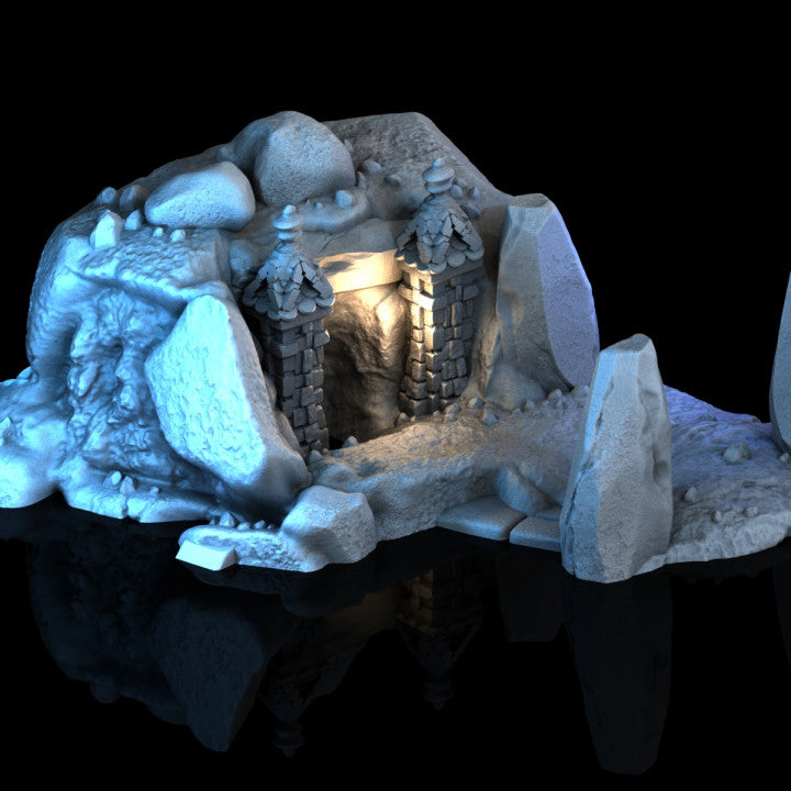 Medieval Barrow Miniature Dungeon Entrance by 3dpforu