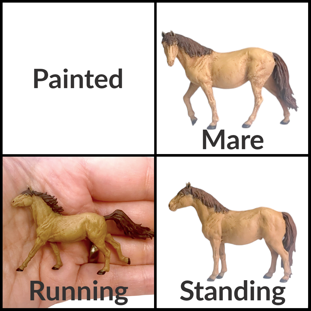 Konik Horse Miniature 1:48 scale, Animal Den Miniatures
