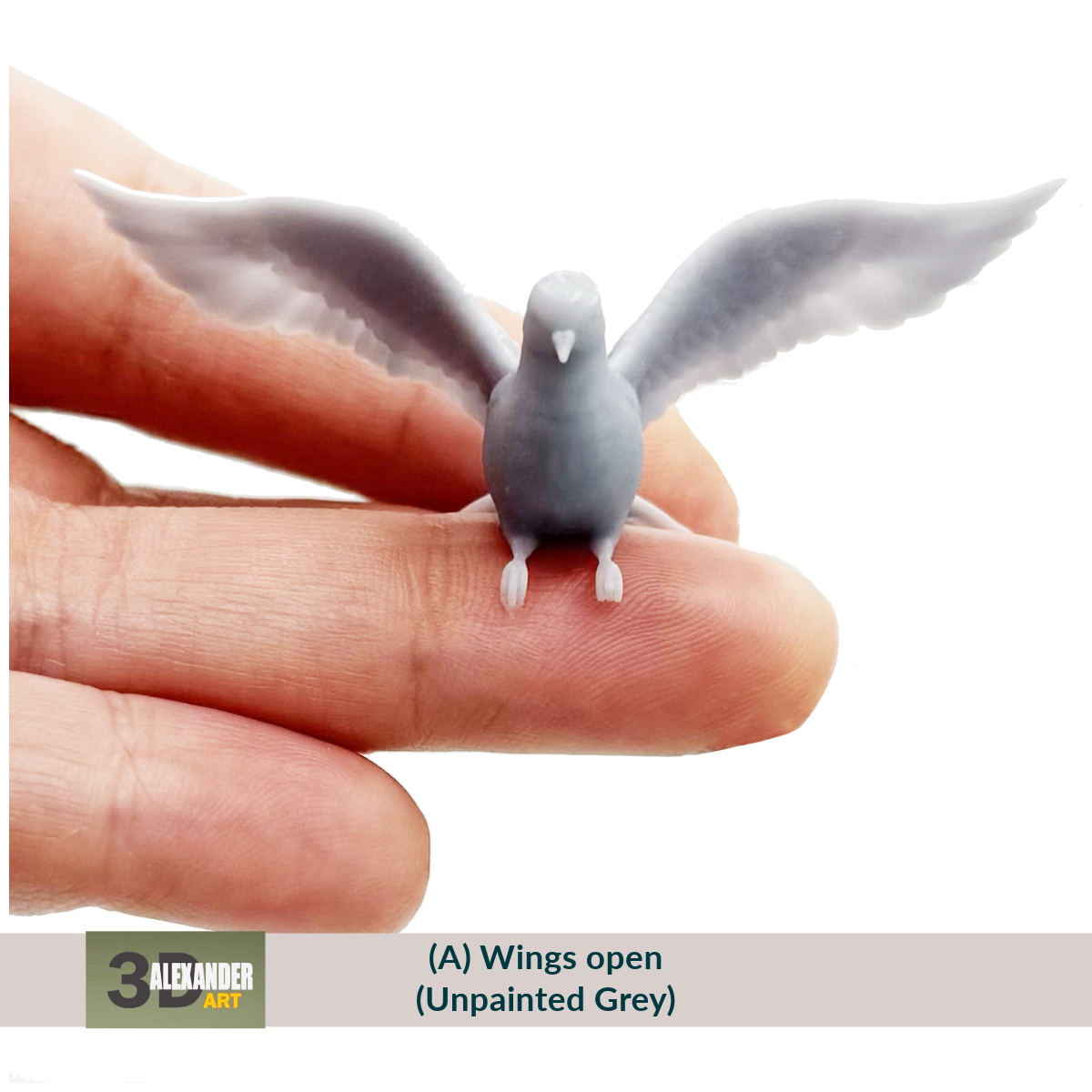 Dove - 1:12 Scale Miniature for dollhouse and diorama by Alexander Kuzmenko (2 figurines)