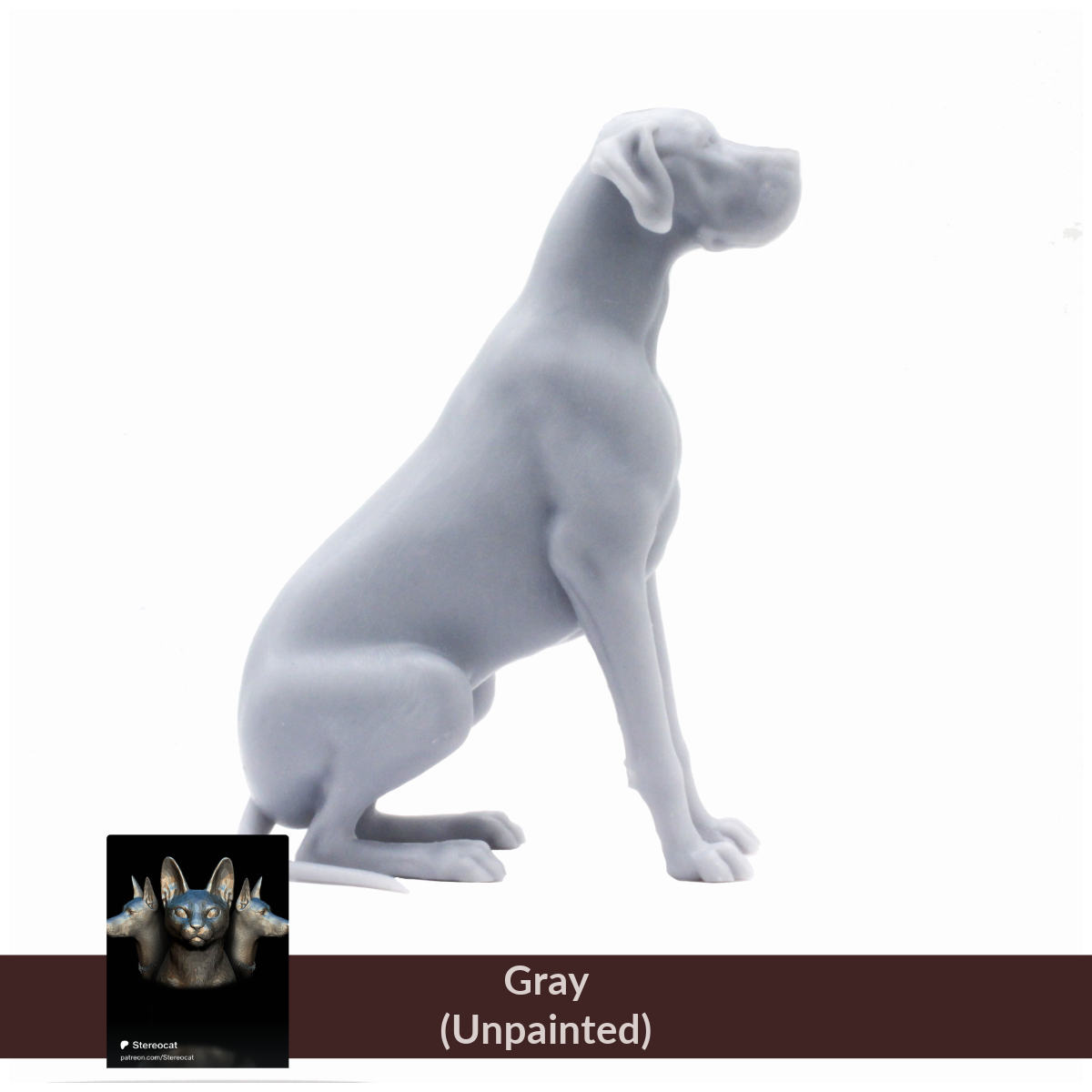 Great Dane (sleeping) - Scale miniature dog for dollhouse, diorama by Stereocat (1 dog)