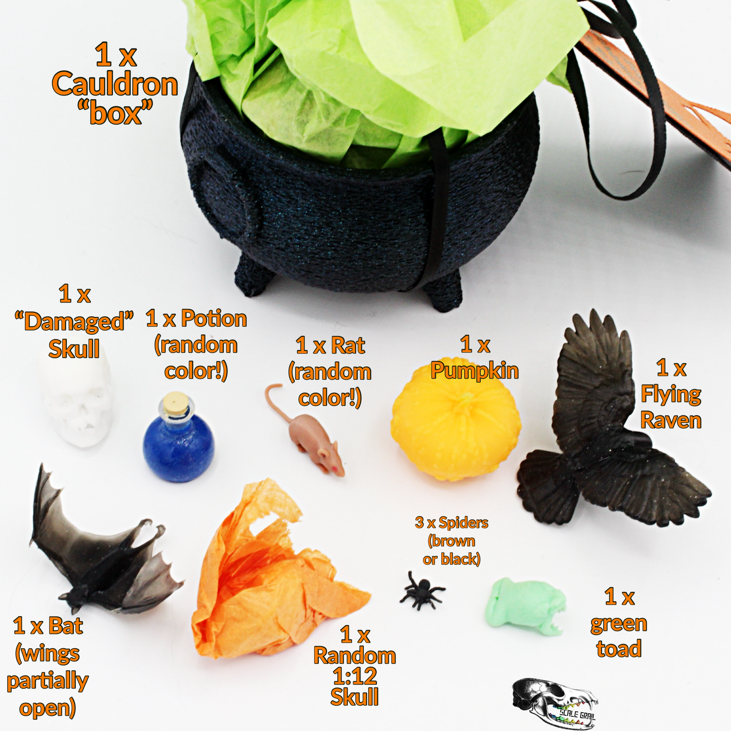 Halloween Gift Box - 1:12 Scale Twelve small variety items for your mini witch scenes