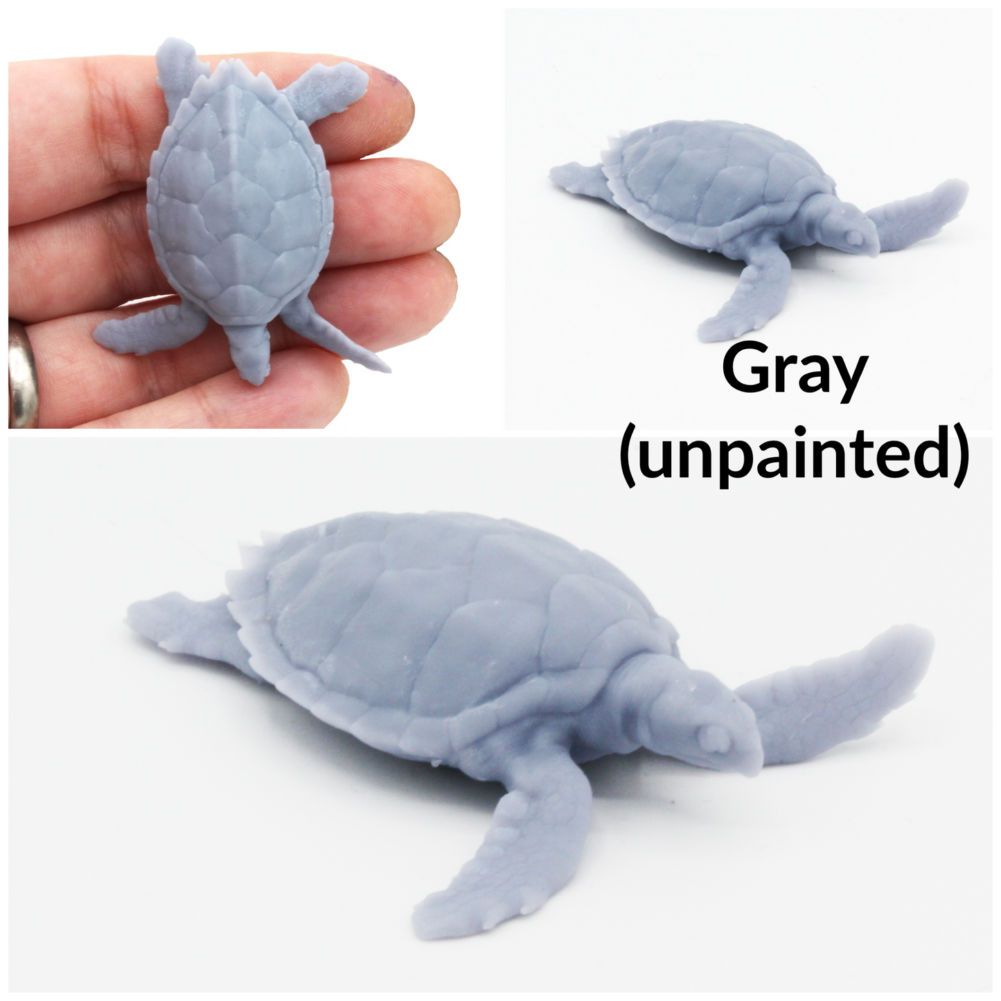 1:24 scale Hawksbill Sea Turtle - 1:24 scale miniature sea animal for tropical diorama, dollhouse, small hand painted mini AnimalDenMiniatures (1 figurine) miniature — made in NC, USA