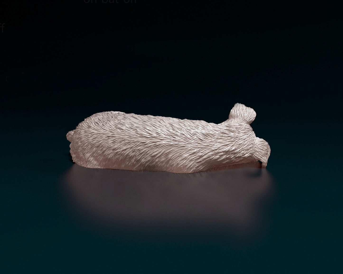 Schnauzer (sleeping) - Scale miniature dog for dollhouse, diorama by Stereocat (1 dog)