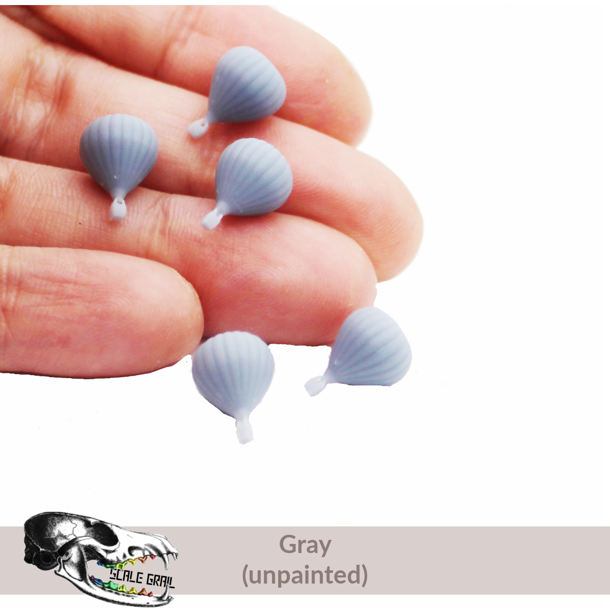 Hot Air Balloons - 12mm Microscale Accessories for dollhouse and diorama 3d model by The Scale Grail