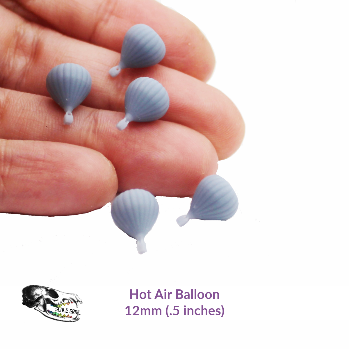 Hot Air Balloons - 12mm Microscale Accessories for dollhouse and diorama 3d model by The Scale Grail