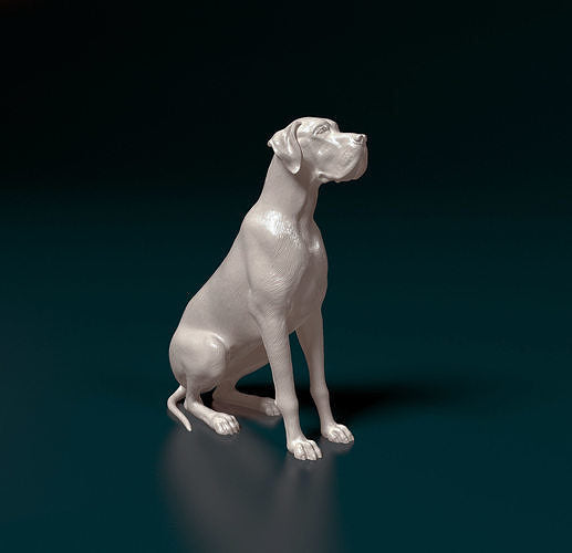 Great Dane (sleeping) - Scale miniature dog for dollhouse, diorama by Stereocat (1 dog)