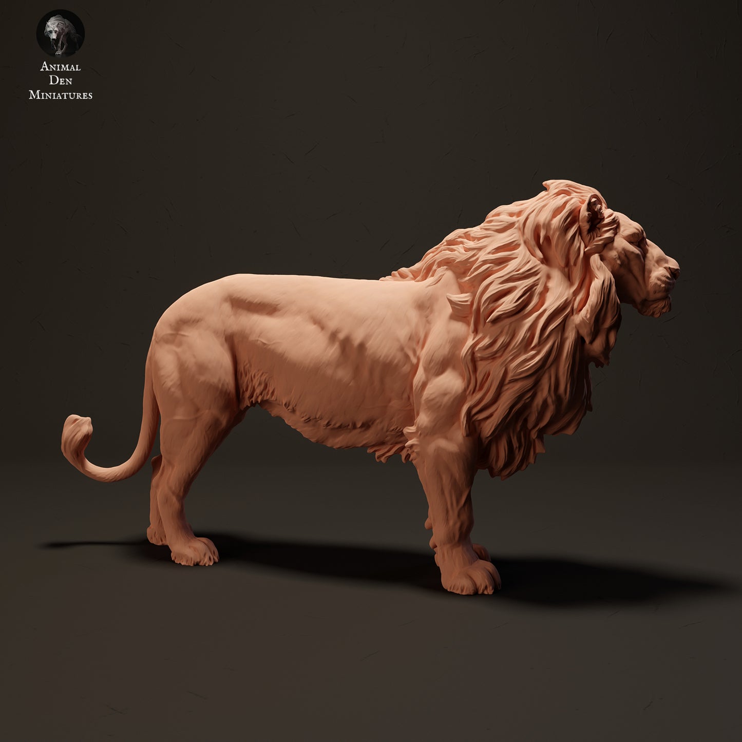 Lion - 1:24 Scale miniature feline for safari diorama by Animal Den Miniatures (1 animal)
