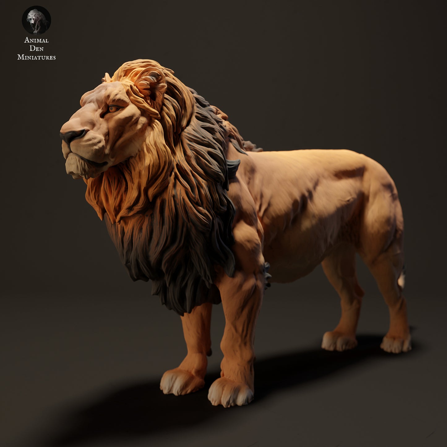 Lion - 1:24 Scale miniature feline for safari diorama by Animal Den Miniatures (1 animal)