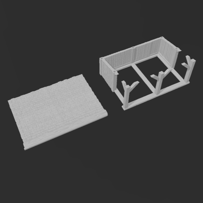 Little Pig Pen - 1:48 scale 32mm 28mm and HO 1:87 sized farm building by World of Pratheron