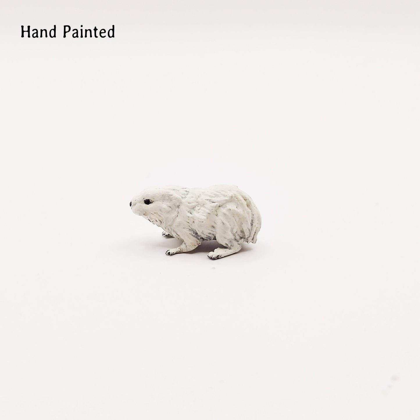 Animal Den Miniatures - Arctic Lemming - 1:6 scale miniature animal sized for snow diorama, winter dollhouse, small hand painted scaled 3d printed tabletop mini