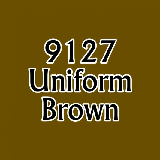 Reaper 09217: Uniform Brown Master Series Core Colors Acrylic Paint miniature — handmade resin scale model by The Scale Grail
