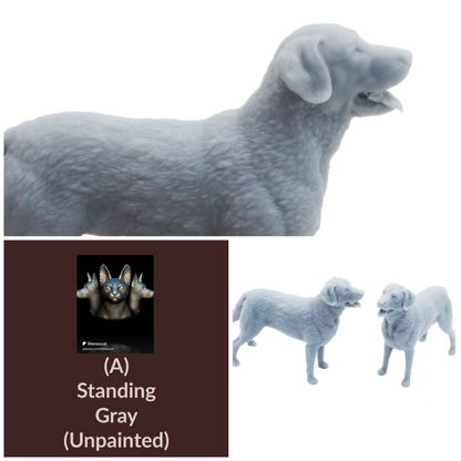 Chesapeake Bay Retriever - 1:24 Scale miniature dog for dollhouse, diorama by Stereocat (1 dog)