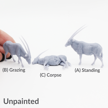 1:48 scale Gemsbok Figurines - miniature side view — The Scale Grail