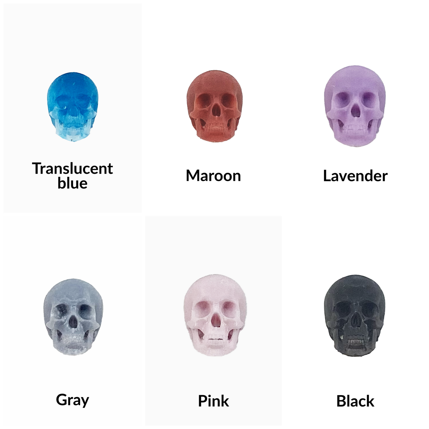 Human skulls with Flat Back, human skulls with jaw for horror dioramas, terrariums, dollhouse, arts and crafts accessories choose a size