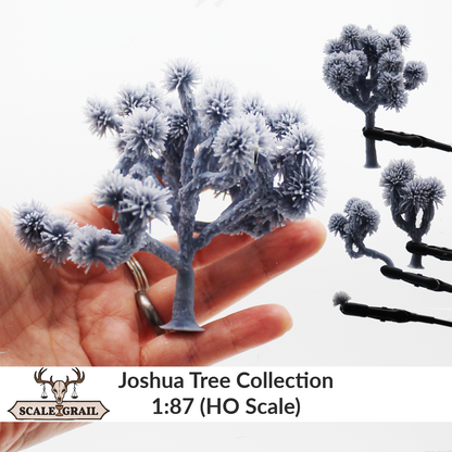 1:87 scale Joshua Tree 1:87 (HO Scale) Set of 5 miniature — handmade resin scale model by The Scale Grail