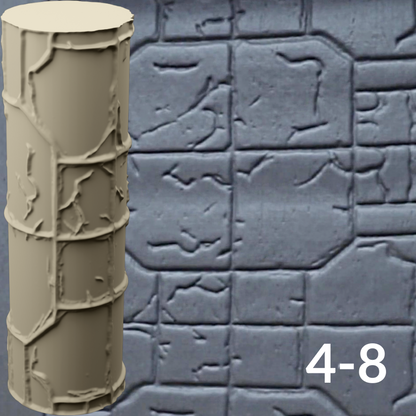 Cobblestone Texture Roller, 4 Inches Tall, Clay texture roller Seamless Design art craft diorama STL Loot Factory (Set 4) miniature — made in NC, USA