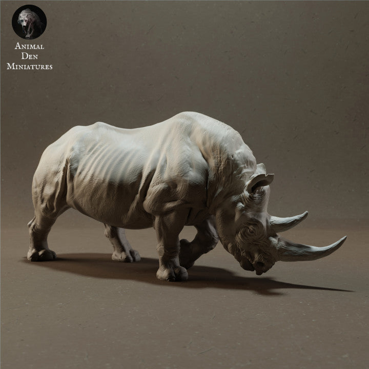 Rhino - 28mm and 32mm Scale miniature for tabletop games by Animal Den Miniatures (1 animal)