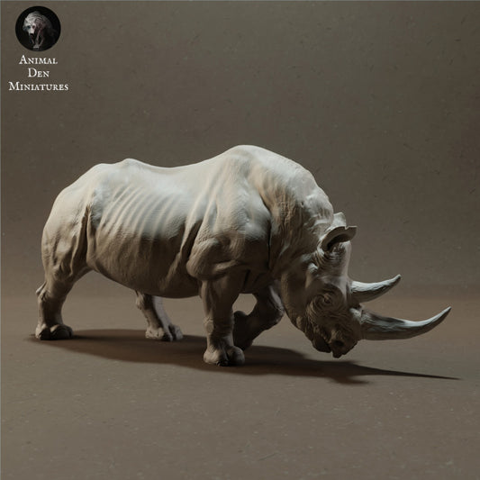 Rhino - 28mm and 32mm Scale miniature for tabletop games by Animal Den Miniatures (1 animal)