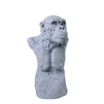 1:12 scale Common Chimpanzee Bust | Animal Den Miniatures miniature — handmade resin scale model by The Scale Grail