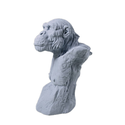 1:12 scale Common Chimpanzee Bust | Animal Den Miniatures miniature detail view — 3D printed resin