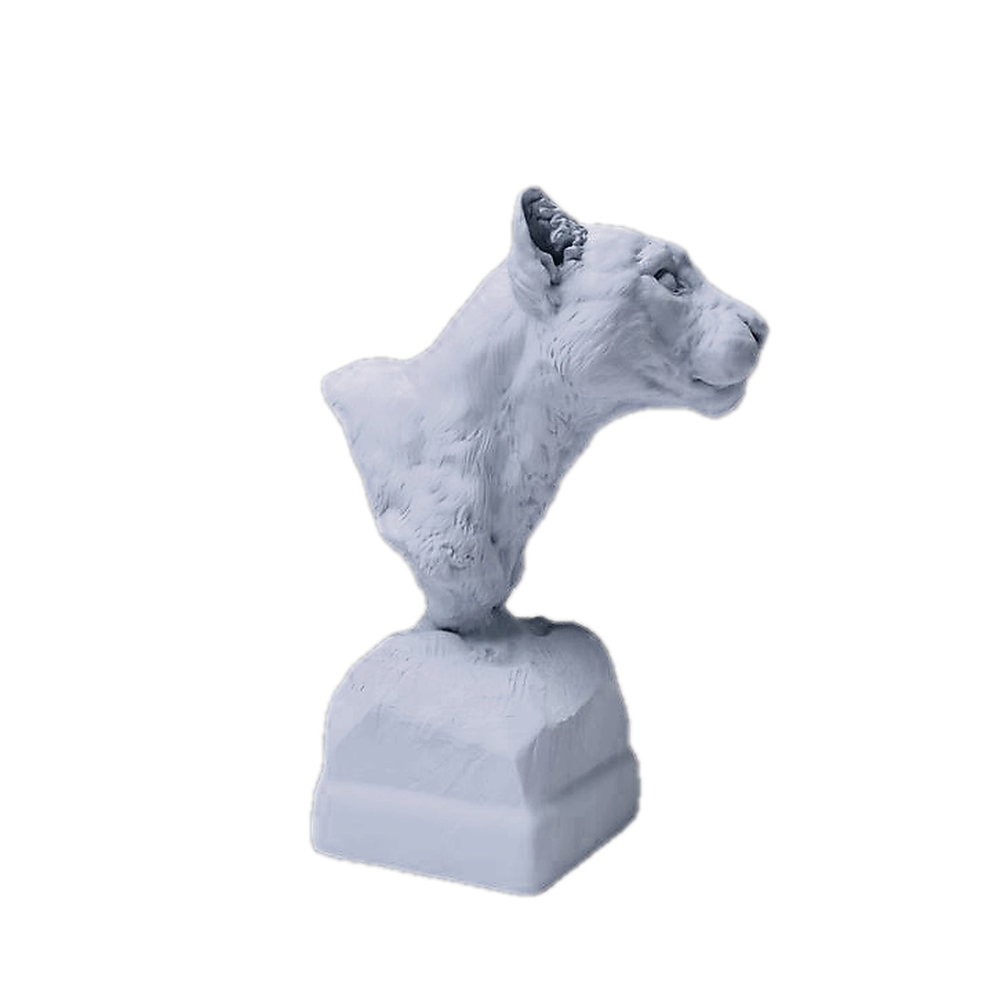 1:12 scale Clouded Leopard Bust | Animal Den Miniatures miniature side view — The Scale Grail