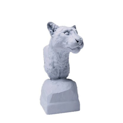 1:12 scale Clouded Leopard Bust | Animal Den Miniatures miniature detail view — 3D printed resin