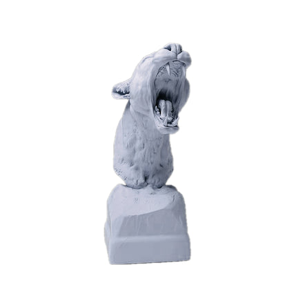 Clouded Leopard Yawning Bust | Animal Den Miniatures