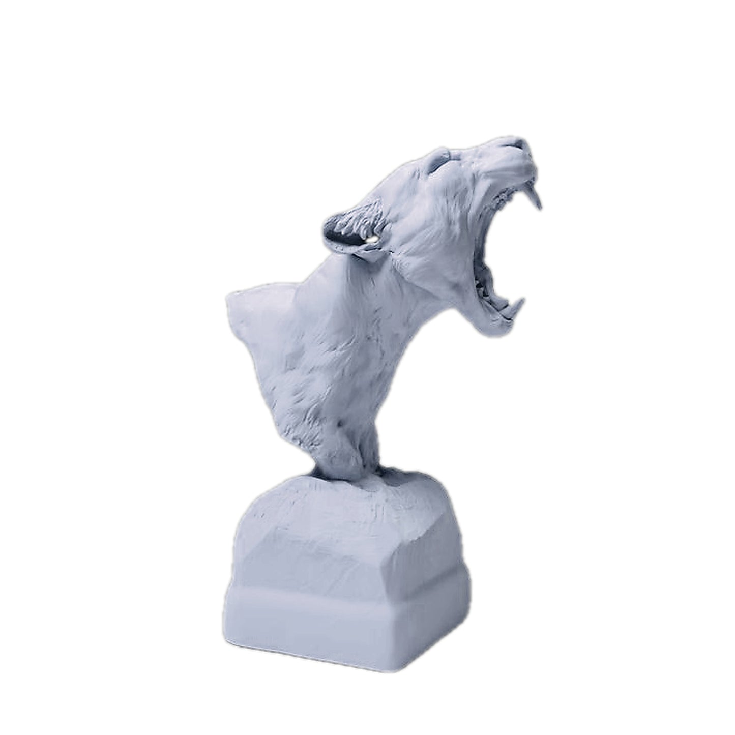Clouded Leopard Yawning Bust | Animal Den Miniatures