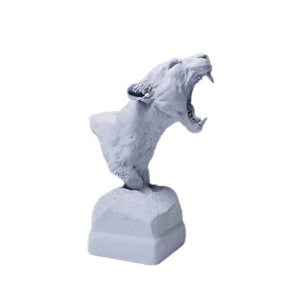 Clouded Leopard Yawning Bust | Animal Den Miniatures