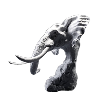 African Bush Elephant Bust | Animal Den Miniatures