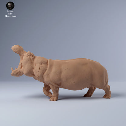 Hippo - 28mm and 32mm Scale miniature for tabletop games by Animal Den Miniatures (1 animal)