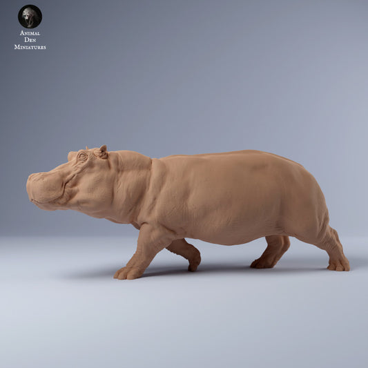 Hippo - 28mm and 32mm Scale miniature for tabletop games by Animal Den Miniatures (1 animal)