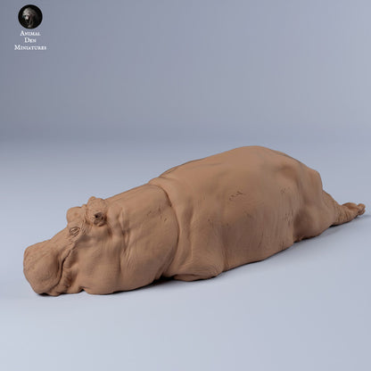 Hippo - 28mm and 32mm Scale miniature for tabletop games by Animal Den Miniatures (1 animal)