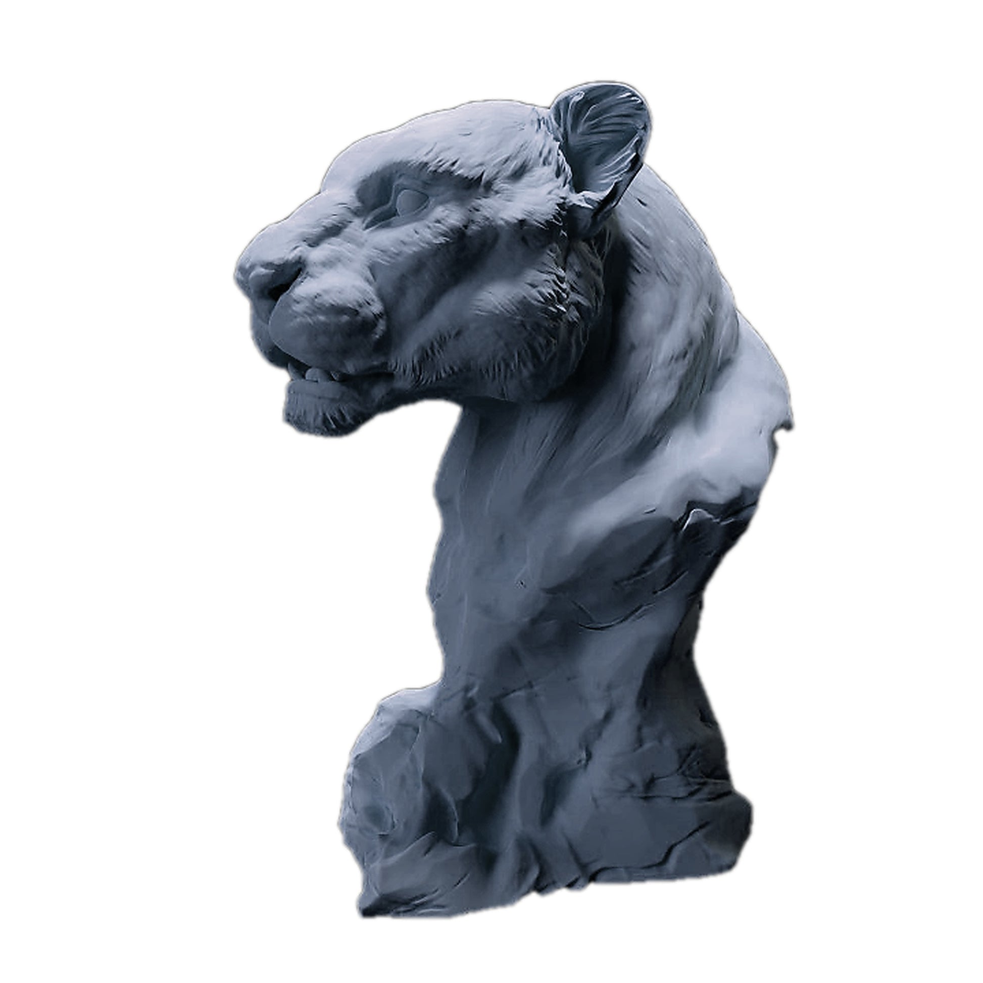 1:12 scale Jaguar Bust | Animal Den Miniatures miniature detail view — 3D printed resin