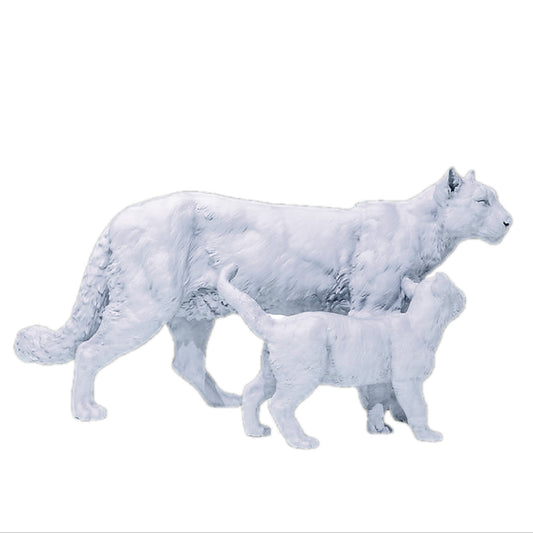 Mountain Lion and Cub | Animal Den Miniatures