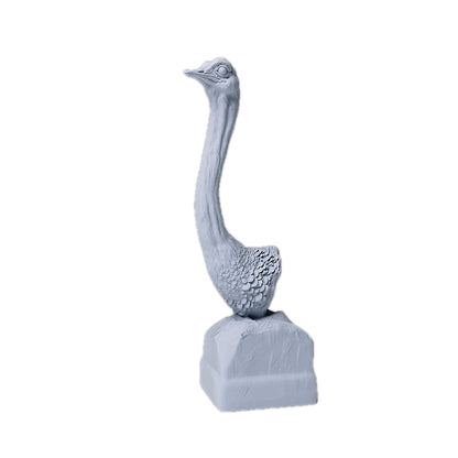1:12 scale North African Ostrich Bust | Animal Den Miniatures miniature — handmade resin scale model by The Scale Grail