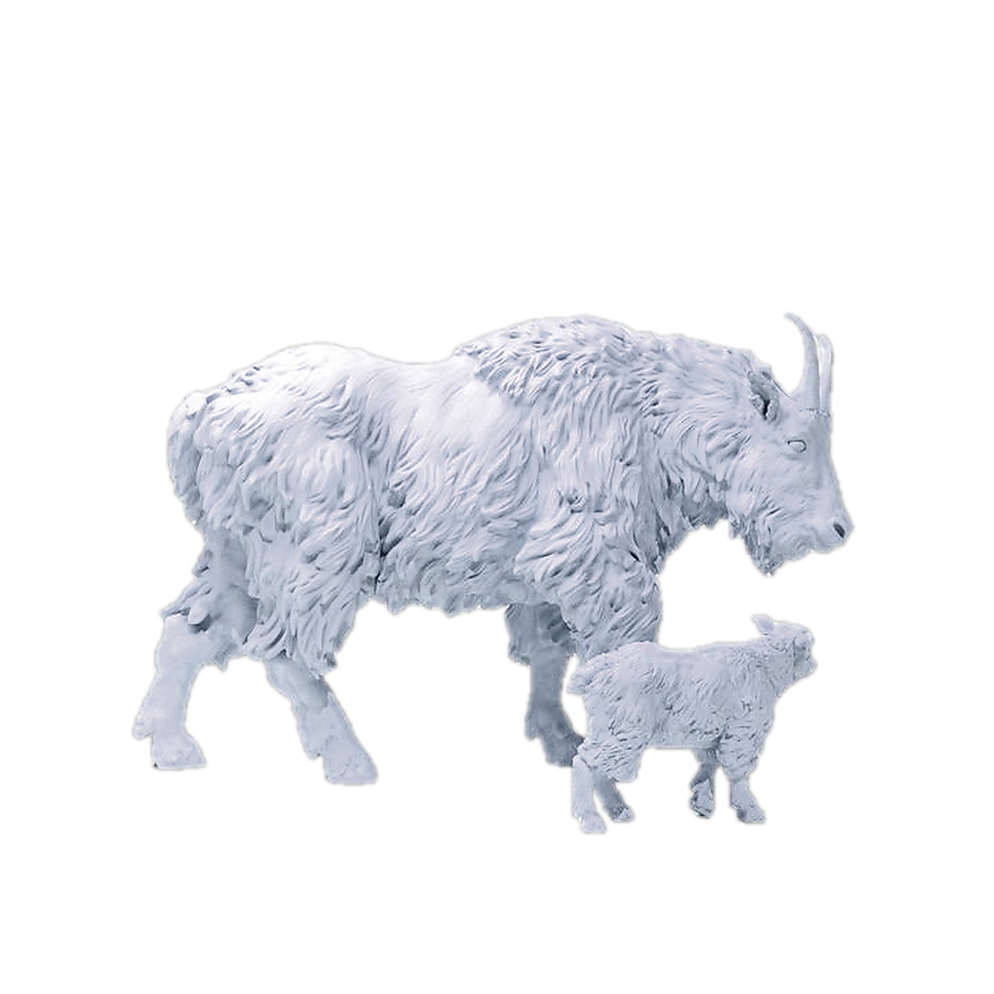 Rocky Mountain Goat and Kid | Animal Den Miniatures
