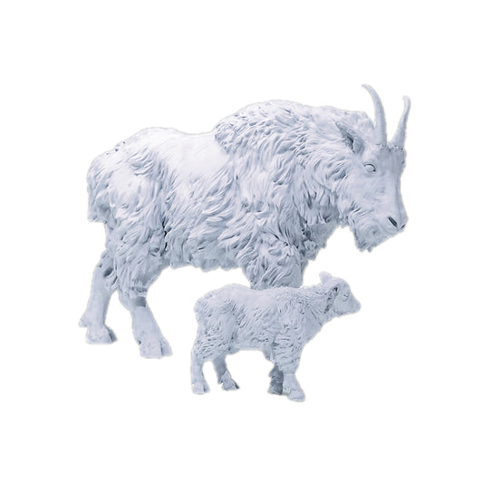 Rocky Mountain Goat and Kid | Animal Den Miniatures