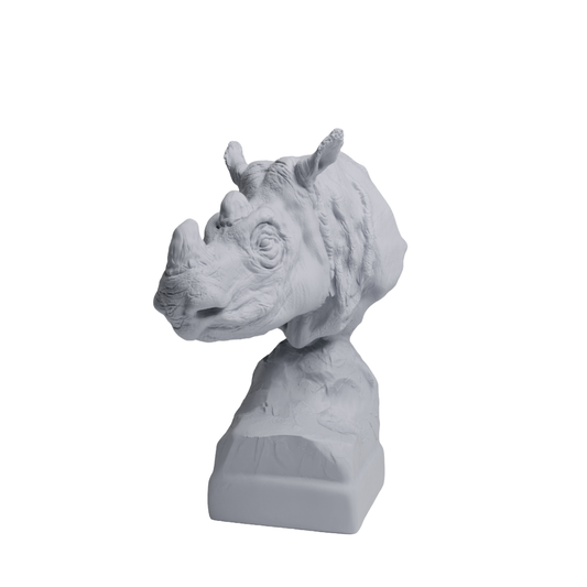 Sumatran Rhino Bust | Animal Den Miniatures